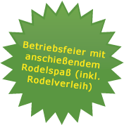 Betriebsfeier mit anschließendem Rodelspaß (Rodelverleih vor Ort)